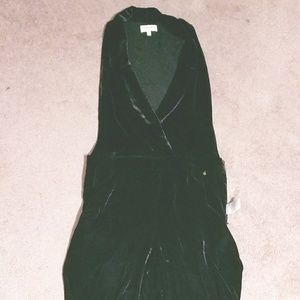 Anthropologie Black Velvet Jumpsuit